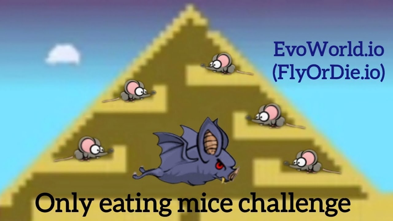 Only Eating Mice Challenge in EvoWorld.io (FlyOrDie.io)