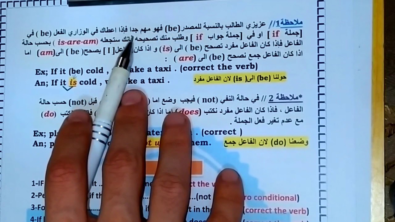 #انكليزي خامس إعدادي/اليونت الثاني_ الدرس 2/ الشرطية If _ الحالة الصفرية