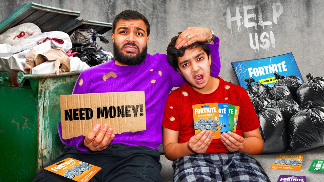Little Brothers V-BUCKS ADDICTION Makes Family Go BROKE AND HOMELESS!