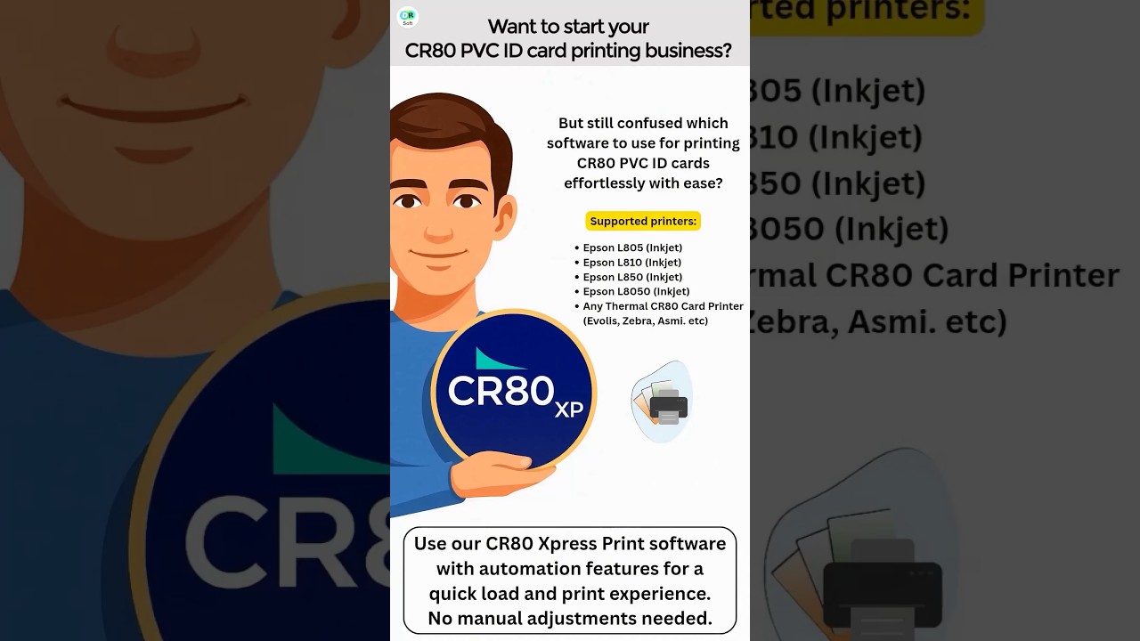 CR80 Xpress Print | An advanced PVC ID card printing software by DR Soft