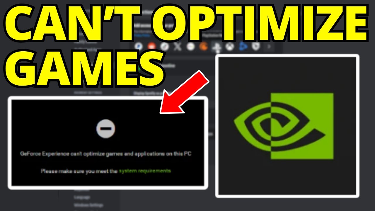 How To FIx Nvidia App Can't Optimize Games on This PC