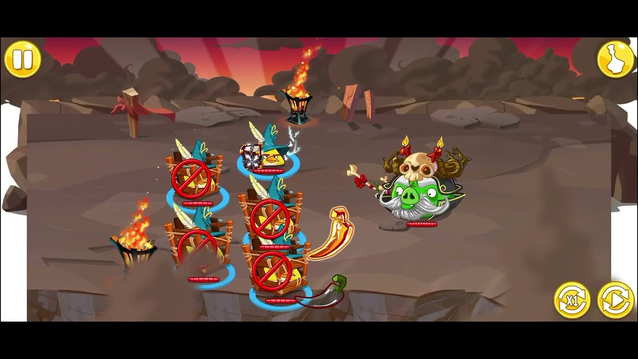 Angry Birds Epic Pig Friends - 5 Chuck Vs 5 Magos Porco 