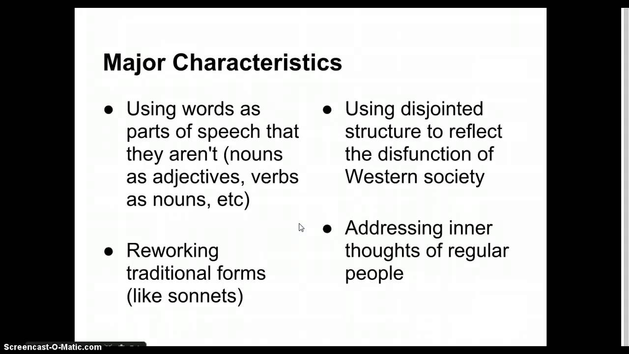 Modernist Literature Notes