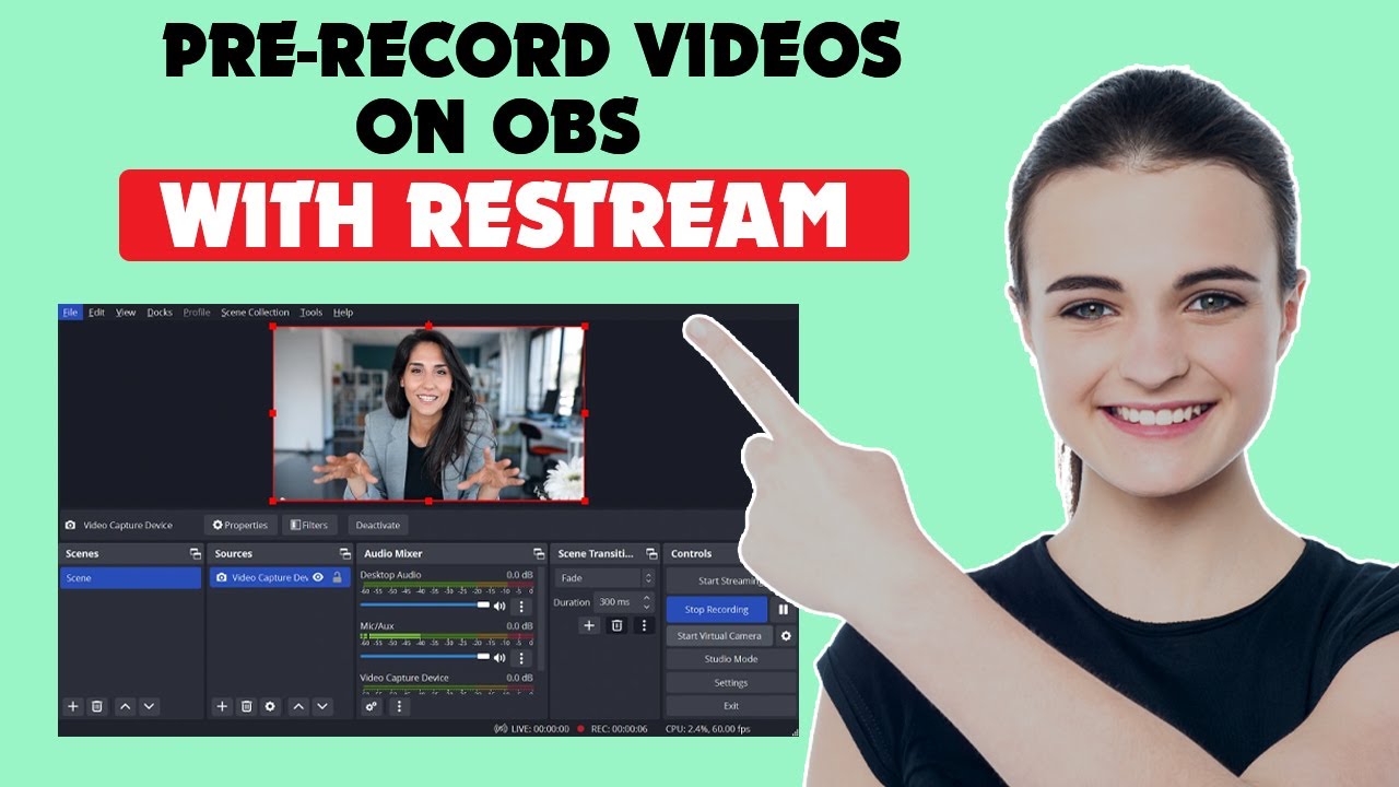How to Connect pre record videos on OBS with Restream tutorial