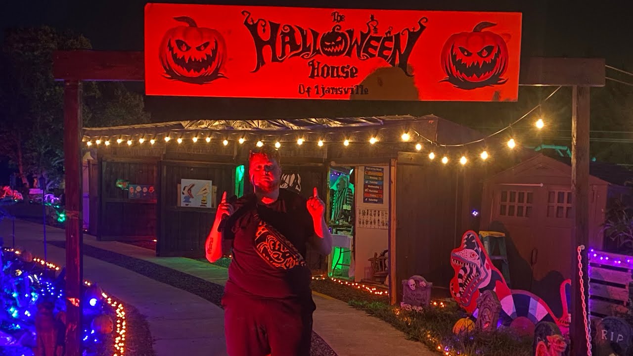 The Halloween House full walkthrough | homemade Halloween trail and haunt attraction in Maryland