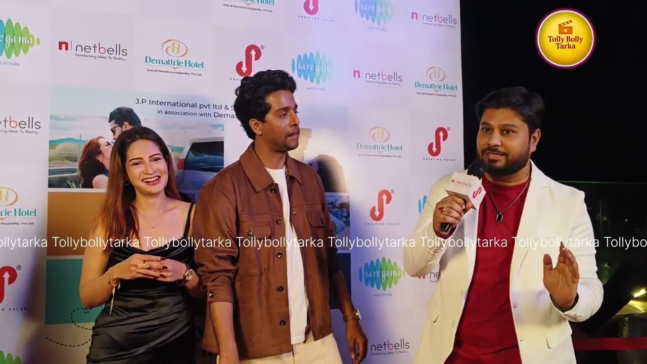নিজেদের নতুন গান 'হয়ে যা শুধু আমার' এর লঞ্চ ইভেন্টে সৌম্য ও শ্রীমার মজার মুহূর্ত।     