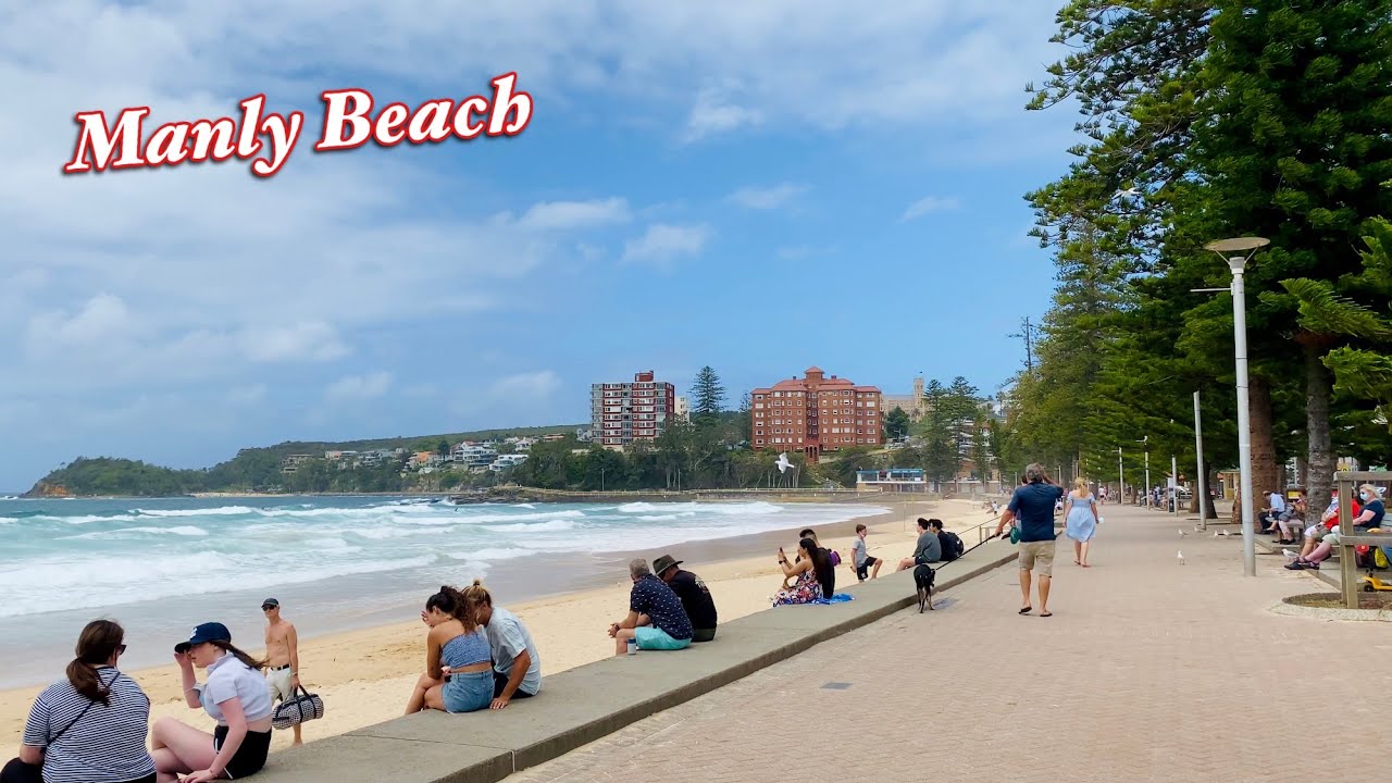 🇦🇺 Walking tour around Manly Beach / Beach in Sydney / Summer in Sydney, Australia