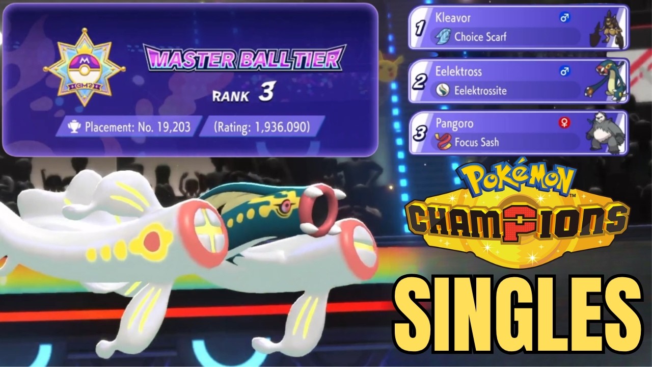 ФИНАЛЬНЫЙ РЫВОК 4-ГО СЕЗОНА! Топ-20 тысяч с моей ЛУЧШЕЙ КОМАНДОЙ в Pok&eacute;mon Champions для одиночны...