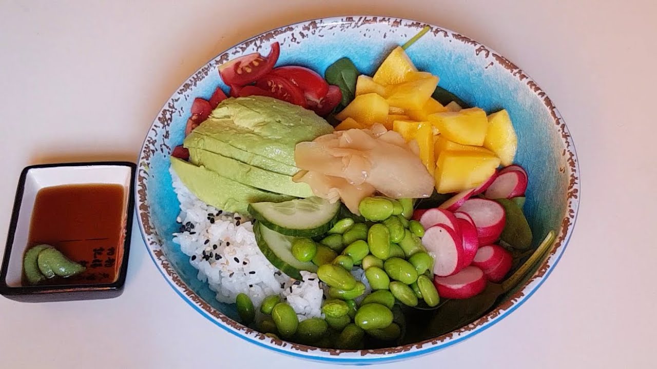 Chirazi Sushi bowl and Sushi Rice Recipe, fast and easy Sushi feeling