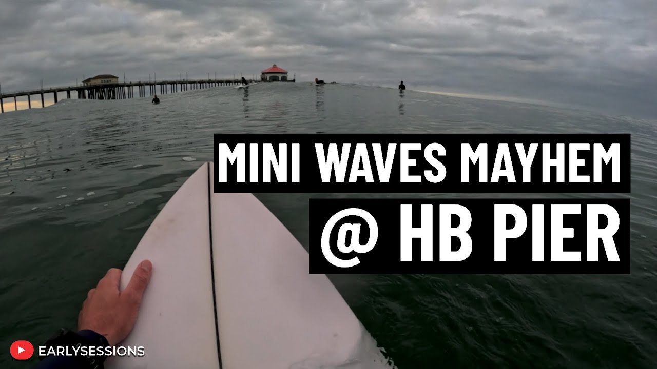 Mini waves mayhem at HB Pier [ SURF POV 49 ]