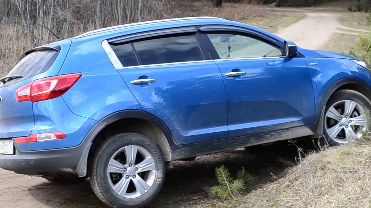 Диагональный тест Kia Sportage 3(SL) с и без ESP