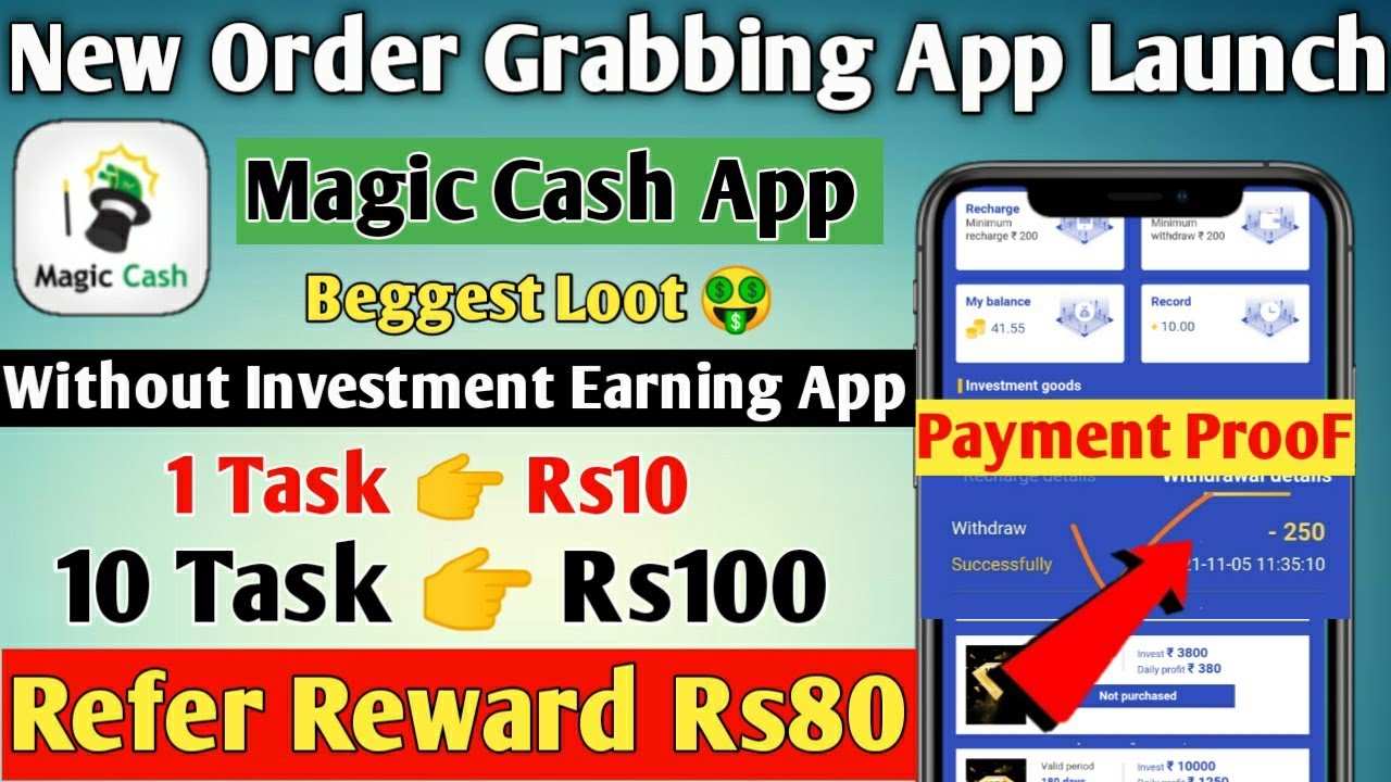 Magic Cash Earning App | Magic Cash App Payment Proof | Real Or Fake | Today New Order Grabbing App
