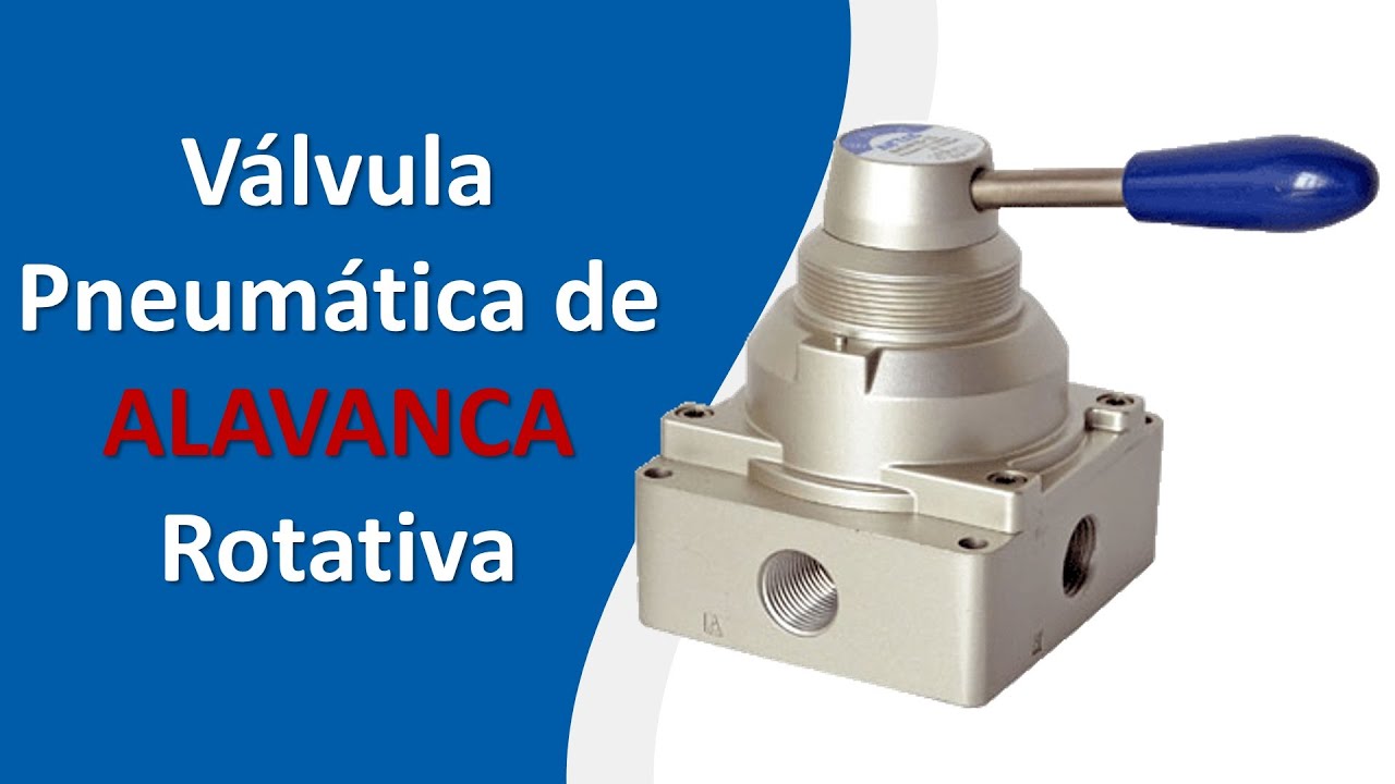 Válvula alavanca rotativa pneumática - 4/3 e 4/2 vias