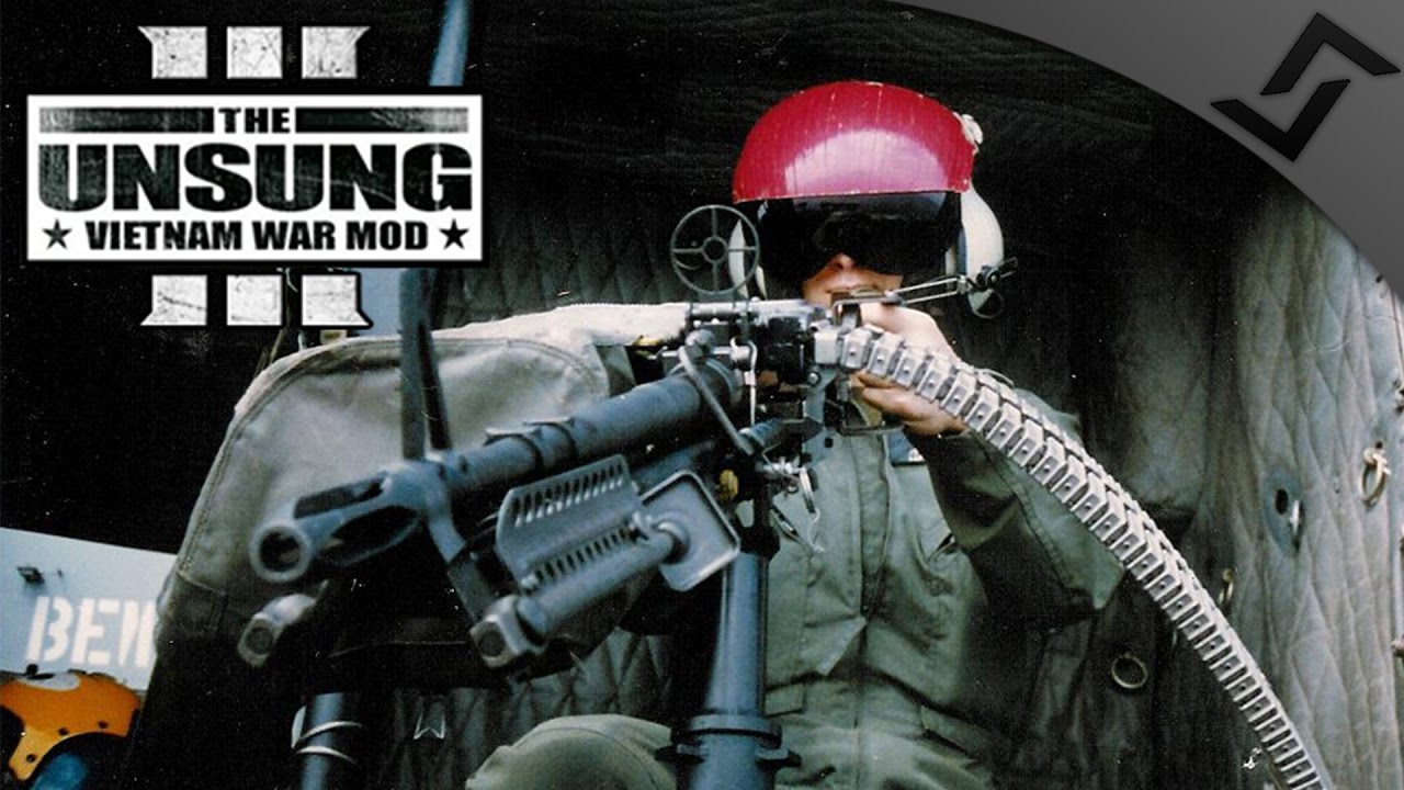 Doorgunner on a UH-1 Huey - ARMA 3 Unsung Vietnam Mod Gameplay