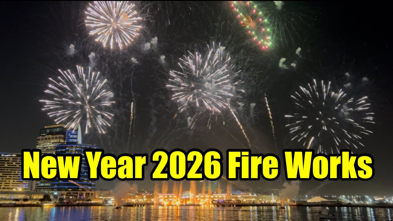 New Year Fire Works 2026 | Dubai festival city Fire Work New Year 2026 | 2026 Fire Work Burj khalifa