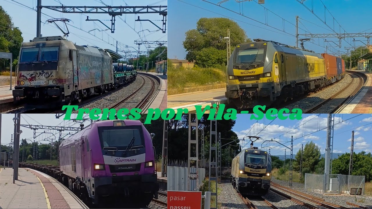 Recopilatorio de trenes de mercancías de RENFE y Empresas privadas por Vila-Seca
