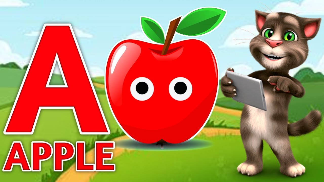 Phonics Song 2 with TWO Words in 3D - A For Apple🍎🍏- ABC Alphabet Songs with Sounds for Children's
