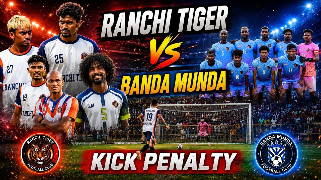 Kick Penalty Ranchi Tiger 🆚 Banda Munda  Tutlo Football Tournament 