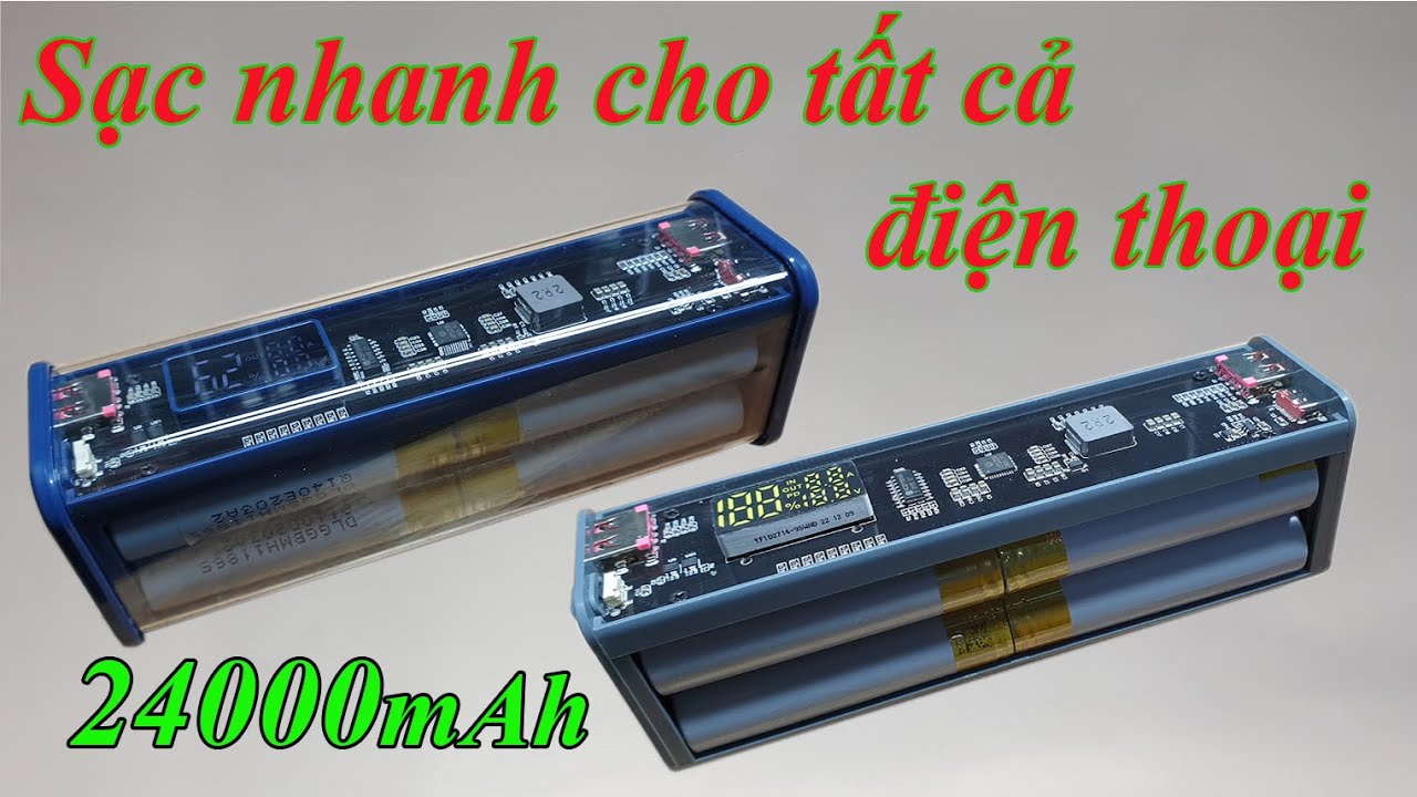 Box Sạc Dự Phòng sạc nhanh QC 3.0 hỗ trợ cổng Type-C | Lắp 8 CELL pin cho Box sạc dự phòng QC 3.0