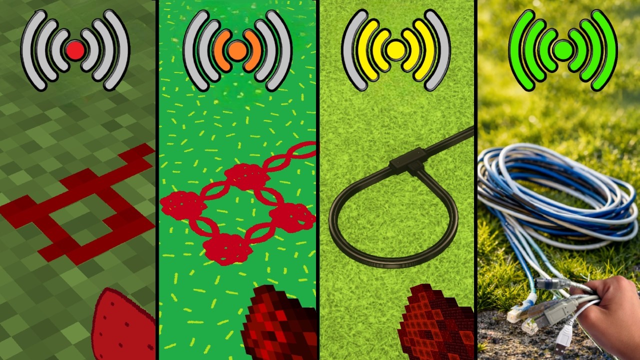 Minecraft Redstone with different Wi-Fi Experiment
