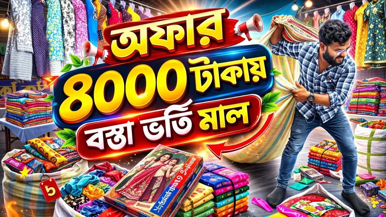✨4000 টাকায় বস্তা ভর্তি শাড়ি হোলসেল মার্কেট শান্তিপুর  #santipur #Saree #SantipurVideo #news 