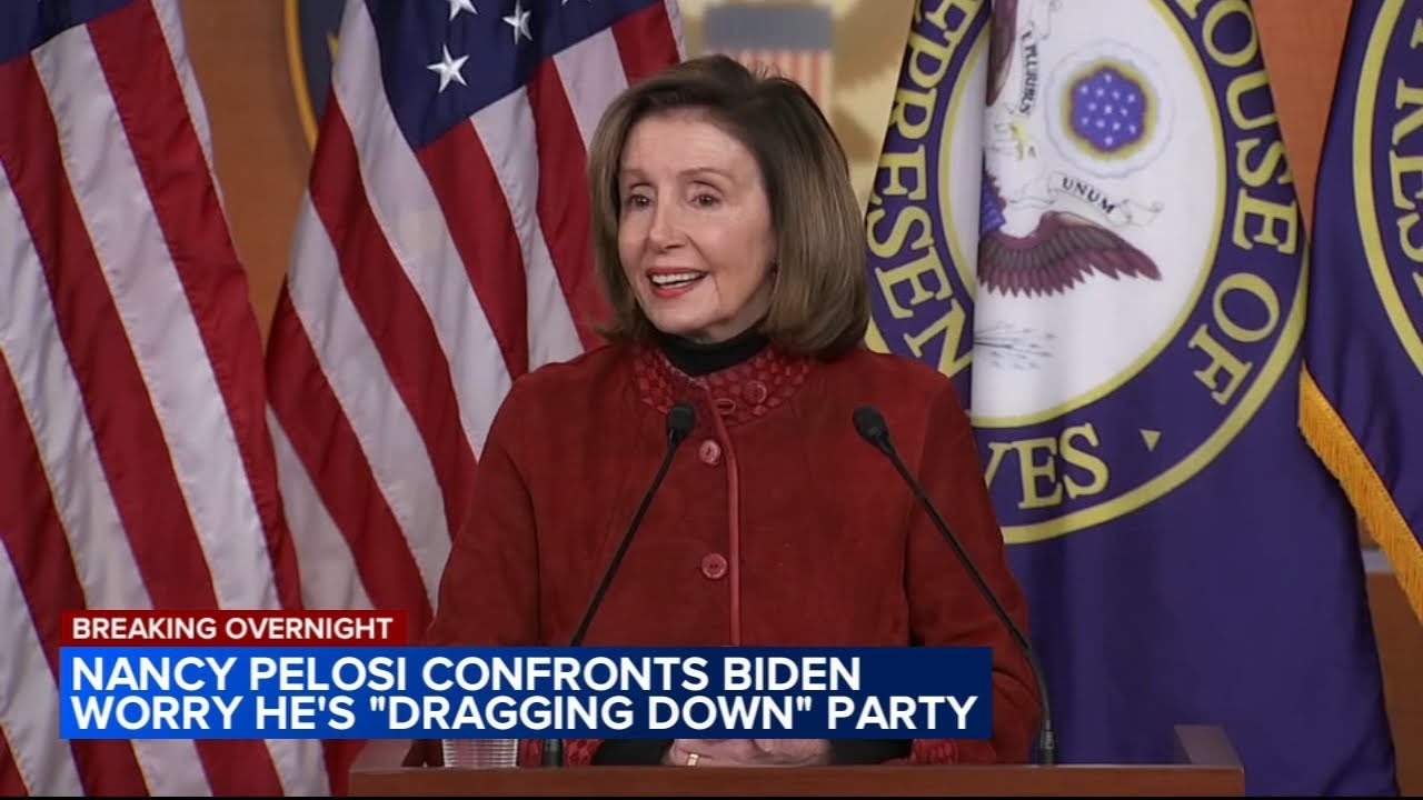 Nancy Pelosi confronts President Biden, says she's worried he's dragging down party