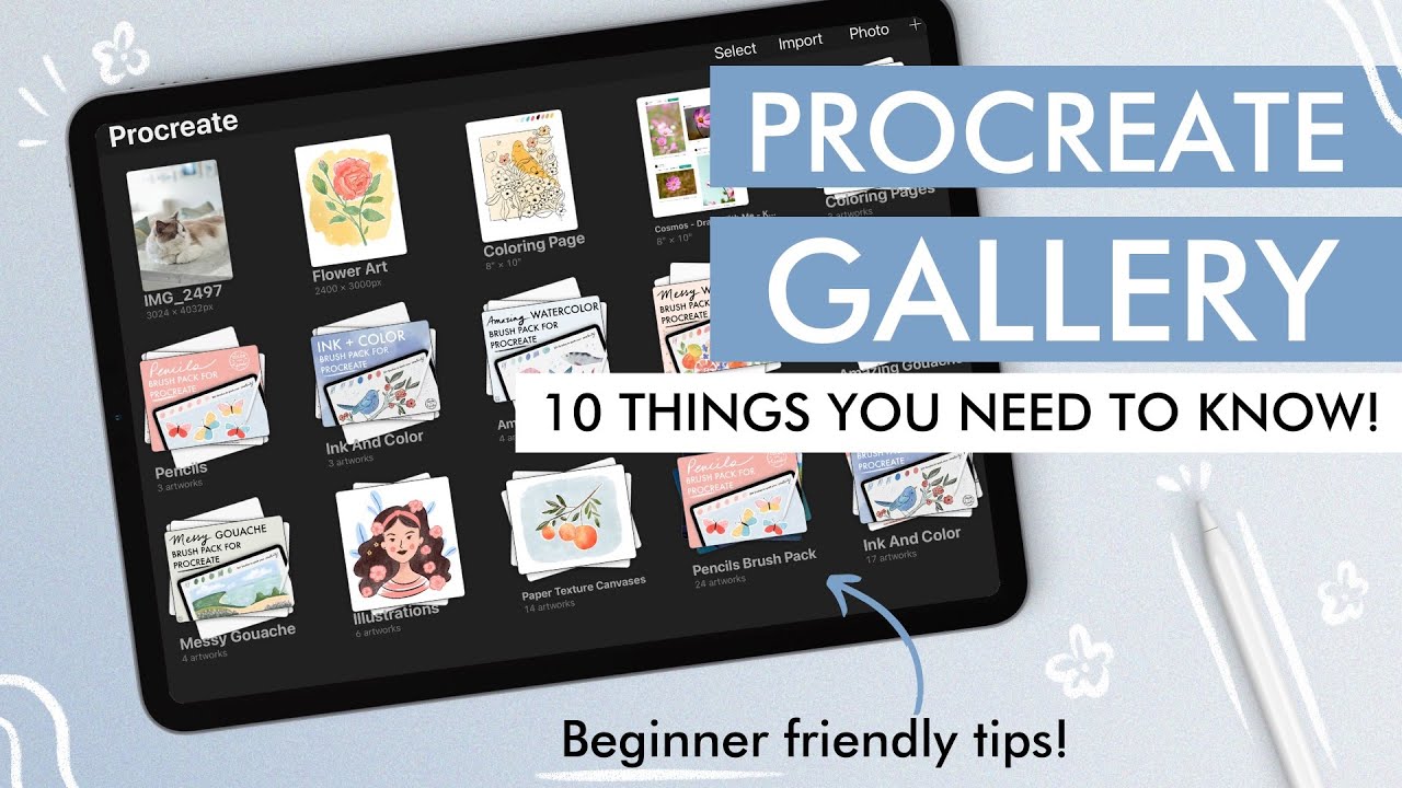 PROCREATE FOR BEGINNERS (10 things you need to know about the Procreate Gallery!)
