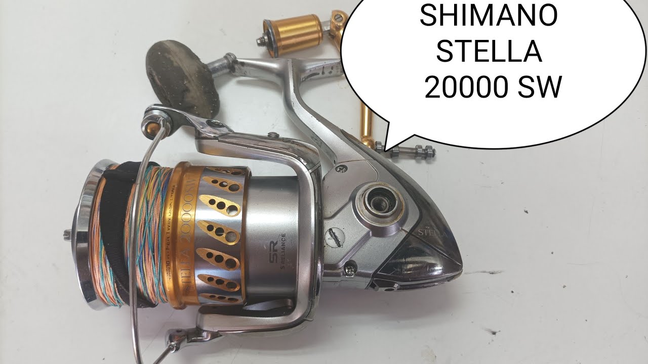 CARRETE O REEL DE PESCA STELLA 20000 SW  REPARACION DE MANIVELA.