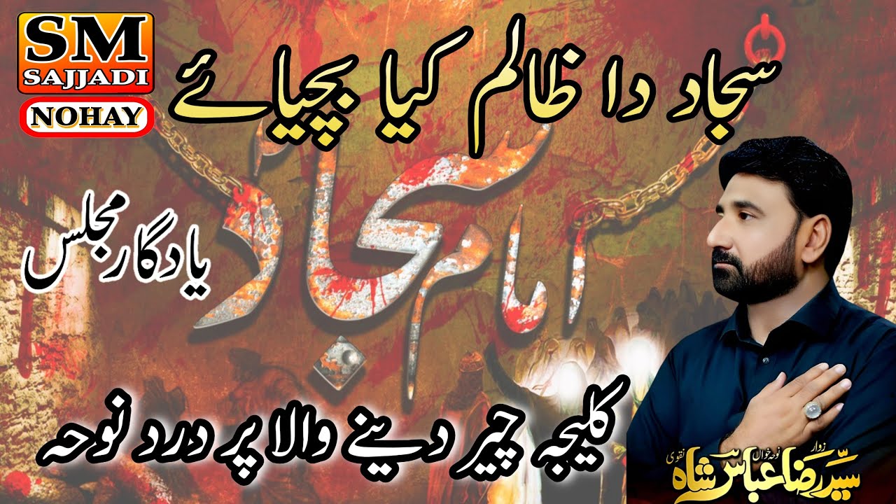 Syed Raza Abbas Shah Nohay | Piya Sal De Bad Reha Kardayen | Live Azadari | SM Sajjadi Nohay