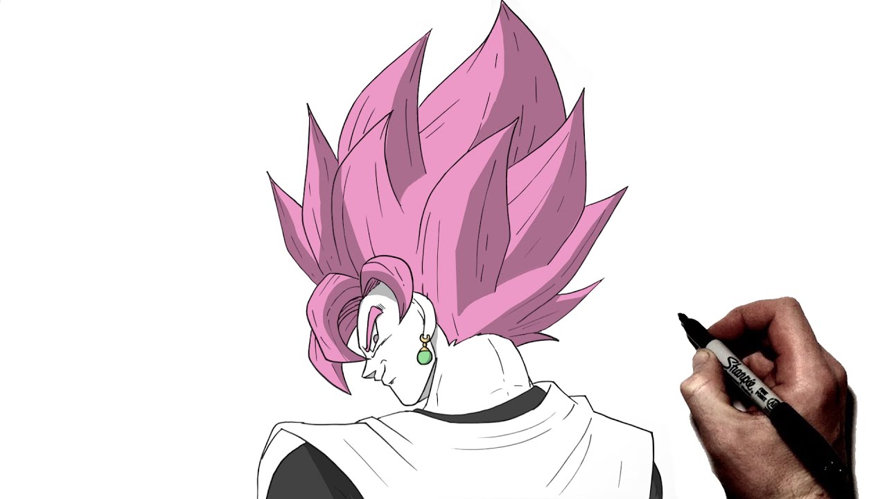 Как нарисовать Гоку Чёрную Розу | Пошаговое руководство | Dragon Ball