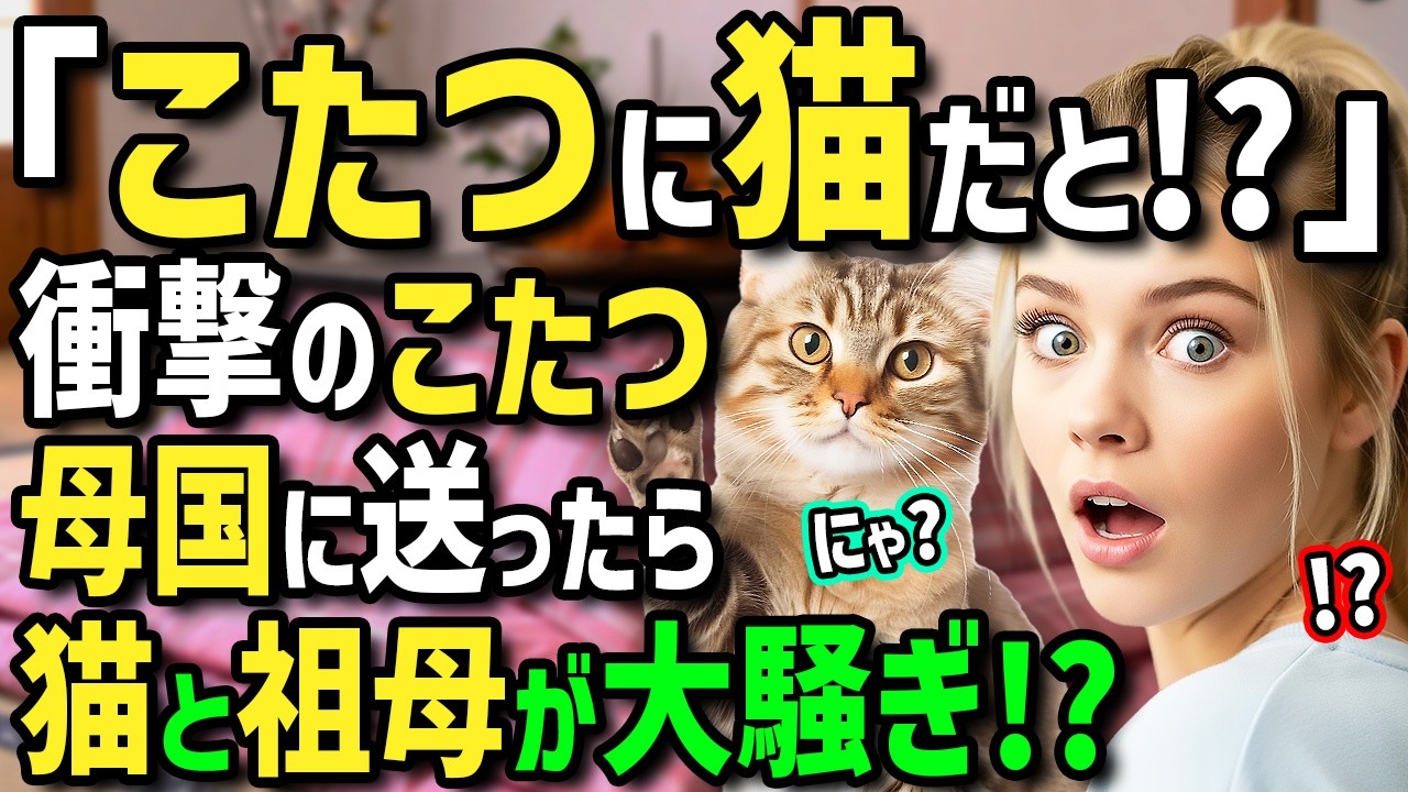 【海外の反応】「こたつに猫！？日本は猫もズルい！」初来日のドイツ人女性がこたつに仰天！→母国の実家に送ったら猫と猫苦手な祖母が大騒ぎ！？