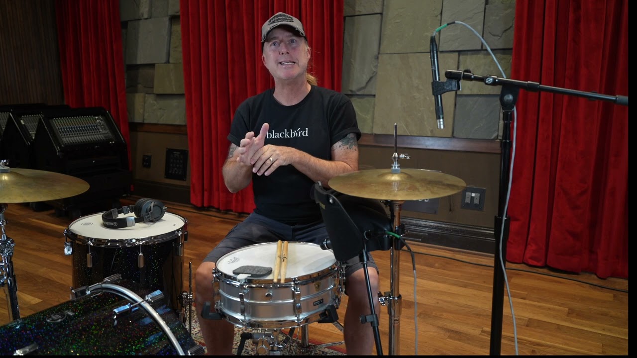 Paul Simmons at Blackbird Studio on the Hi Hat Husher