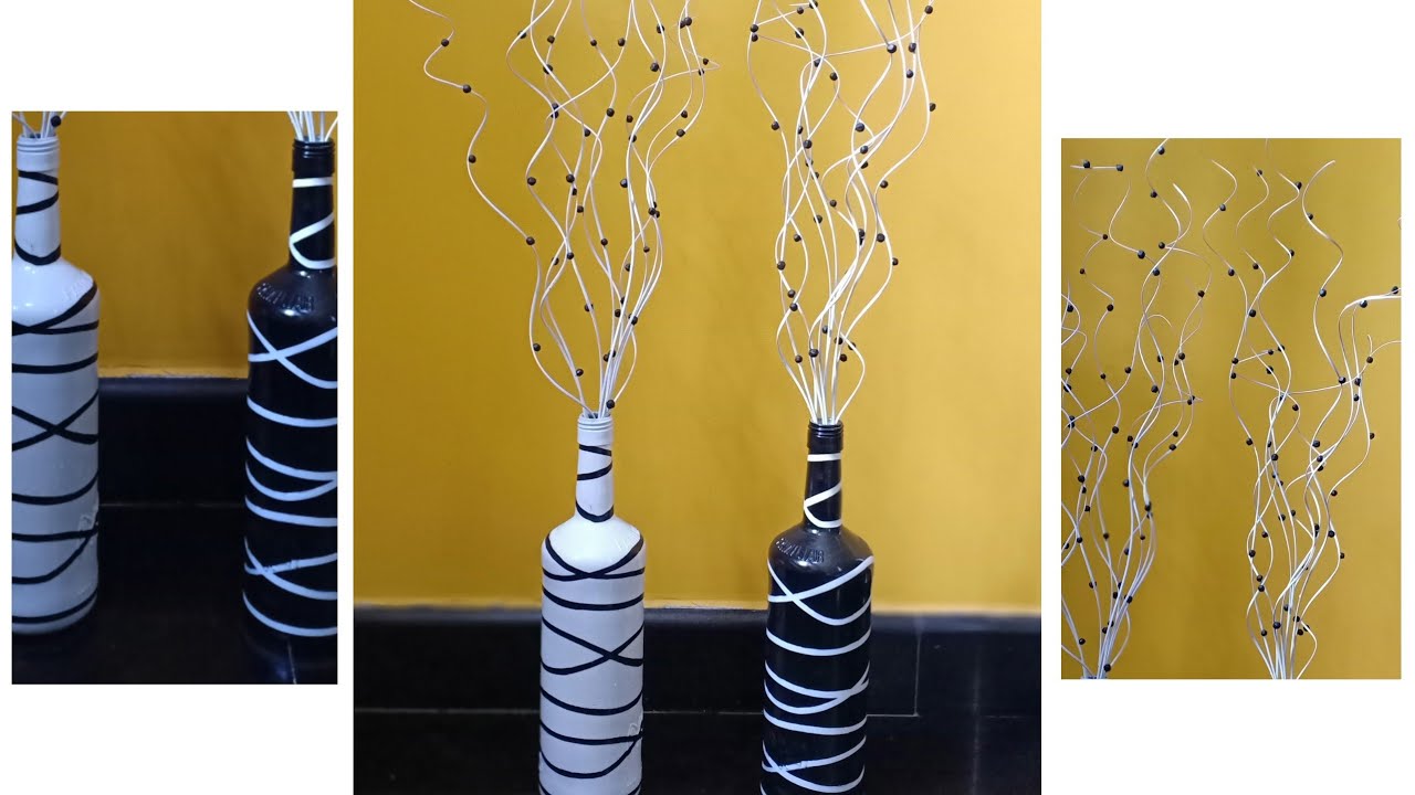 Bottle art | Broom stick craft | Reuse craft | DIY