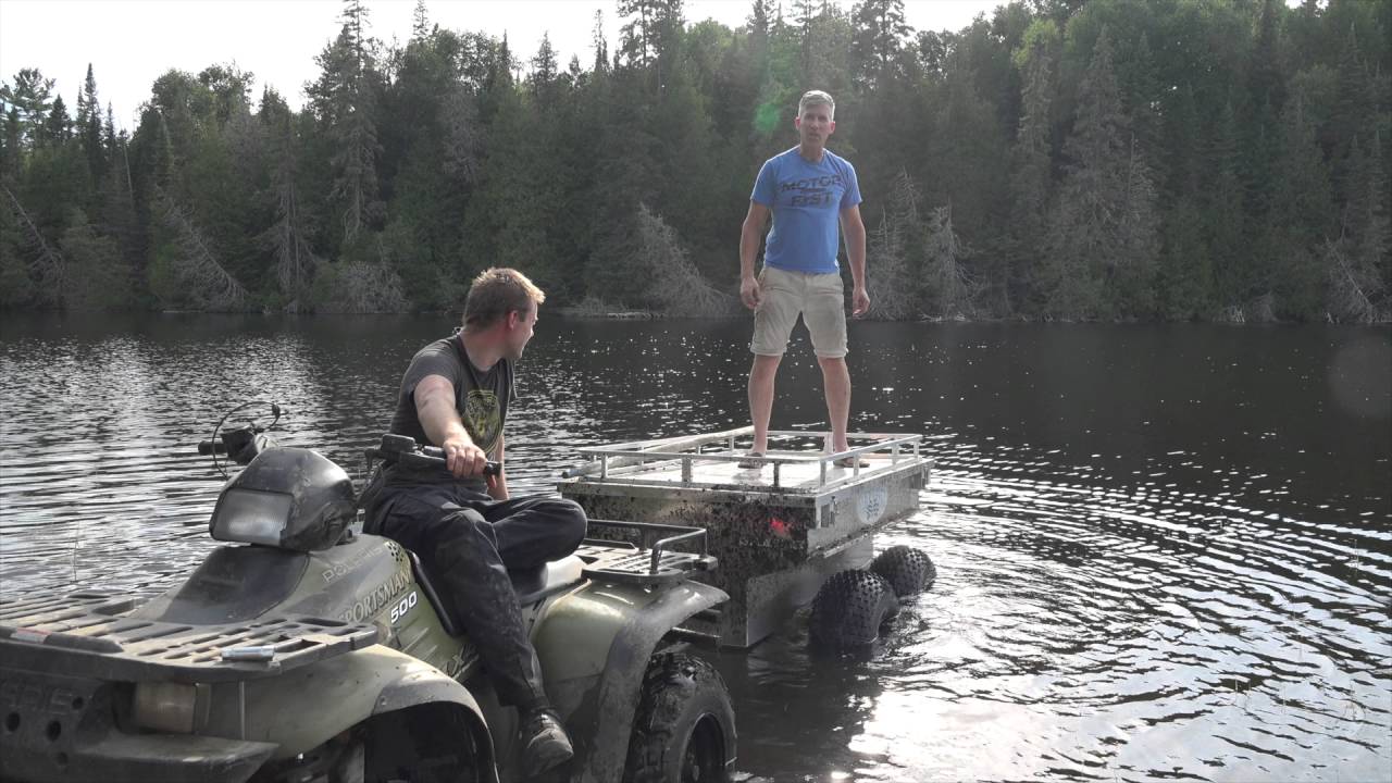 ATV/UTV 4 wheeled Marlon Tub Trailer in action and review!  PowerModz!