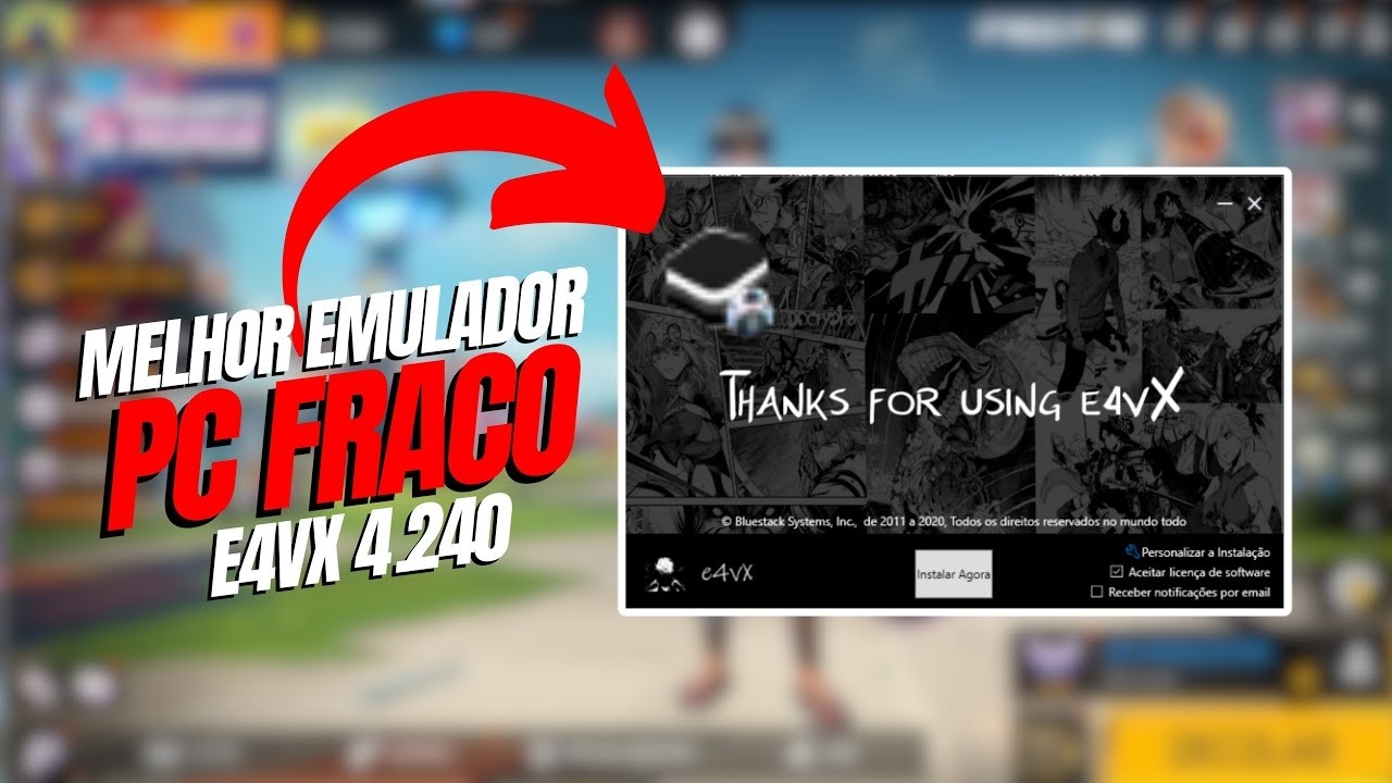 O MELHOR EMULADOR LEVE PARA PC FRACO E4VX + BUG FPS + BUG F11 + CONFIG + FF V7A ATUALIZADO!! ✅