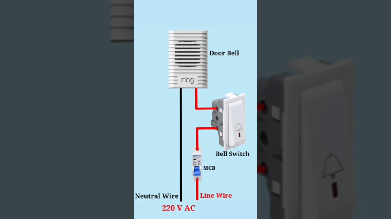 how to connect door bell | door bell wiring #shorts #wiring