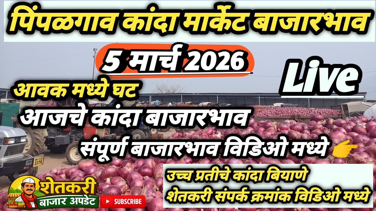 पिंपळगाव कांदा मार्केट आजचे बाजारभाव |Pimpalgaon Kanda Market Bhav 🧅🧅 |#agriculture  5/3/2026 