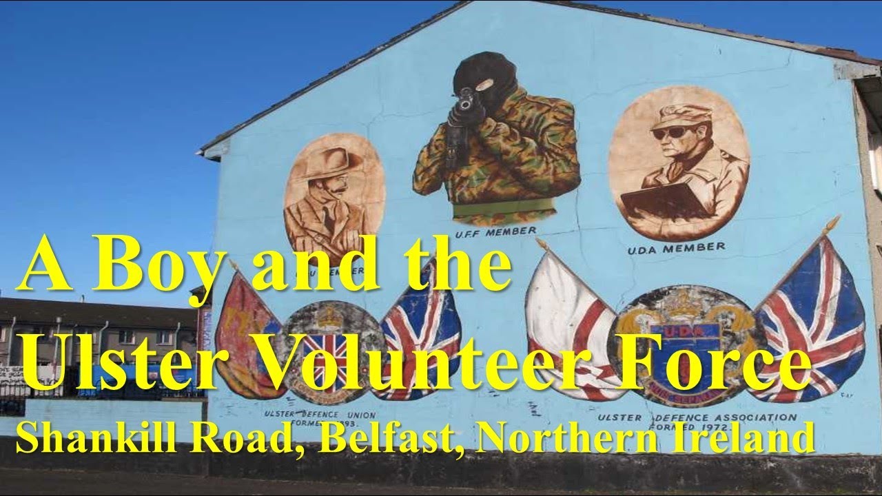 A Boy and the Ulster Volunteer Force: Shankill Road, Belfast, Northern Ireland