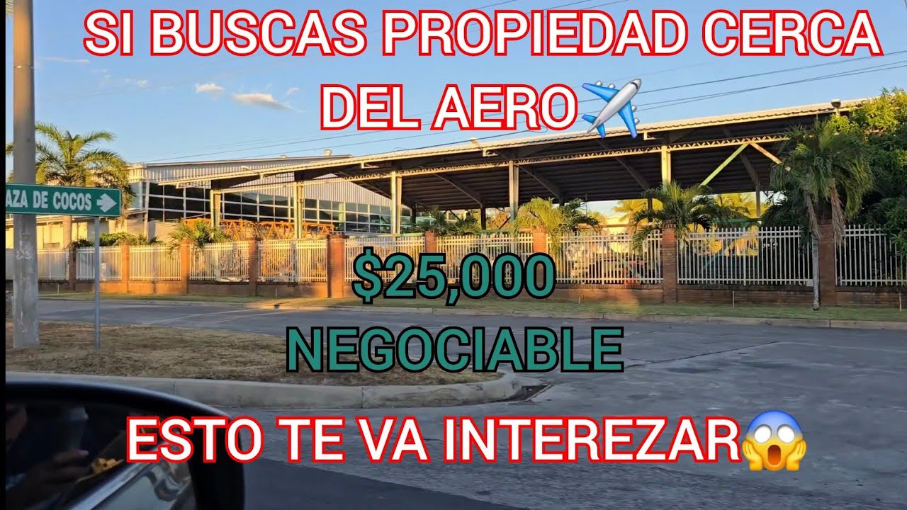 LOTE DE 10×25 A SOLO CUADRAS DEL PASO A DESNIVEL DEL AEROPUERTO A 3 MIN✈️