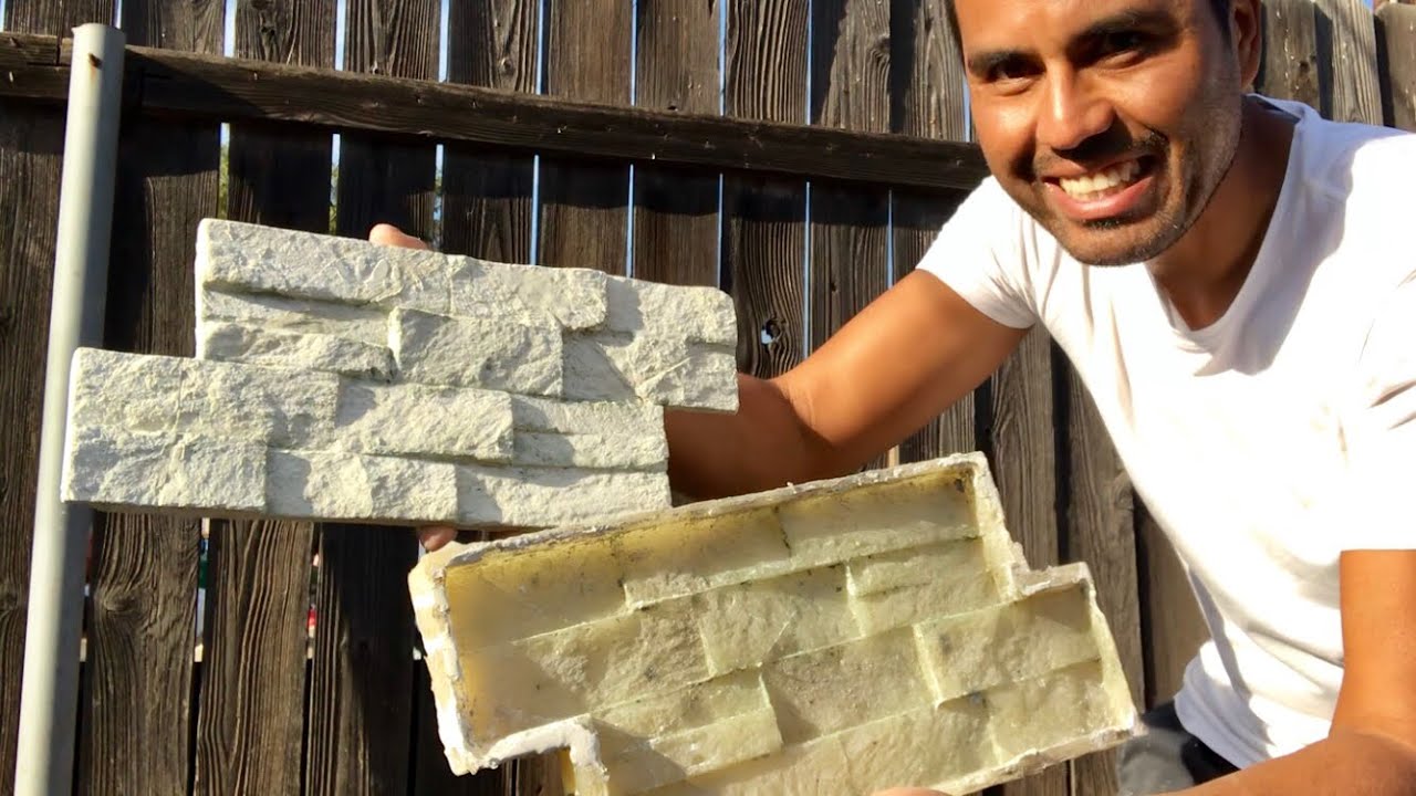 COMO HACER PANEL DE YESO SIMULACION PIEDRA/ making fake stones panels