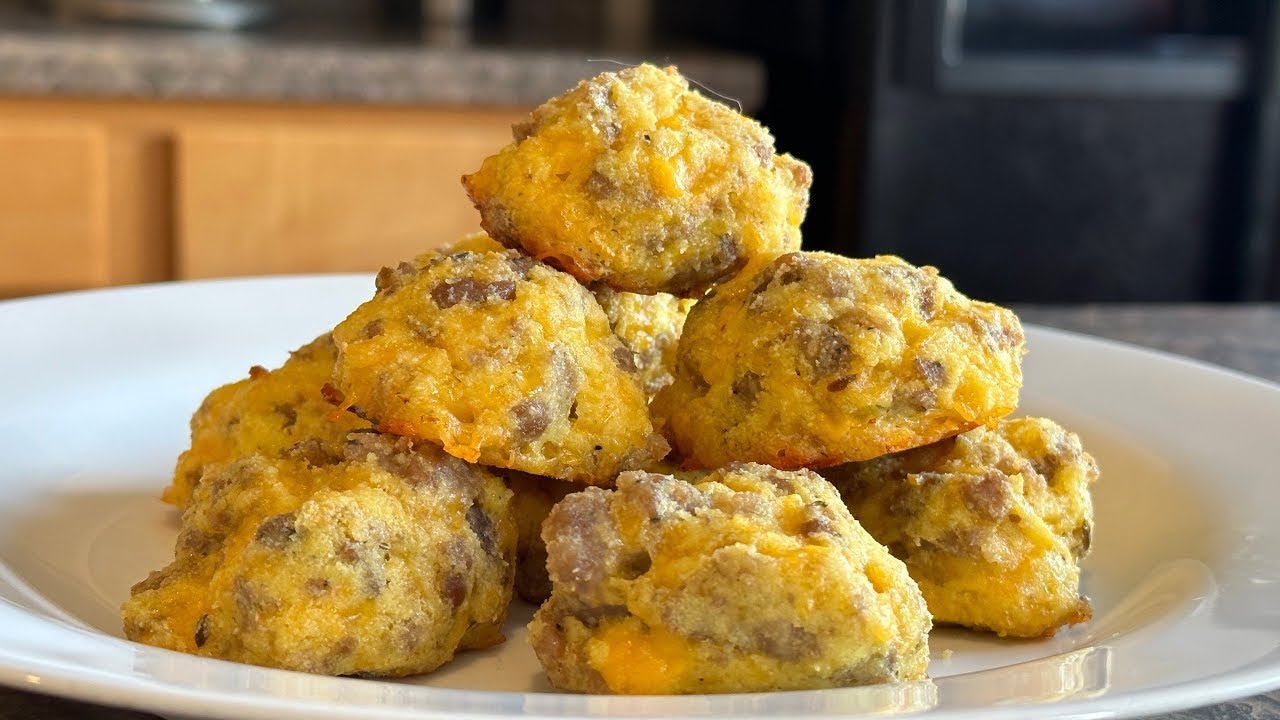 Easy Low-Carb Cheesy Sausage Balls | Keto-Friendly Game Day Snack!