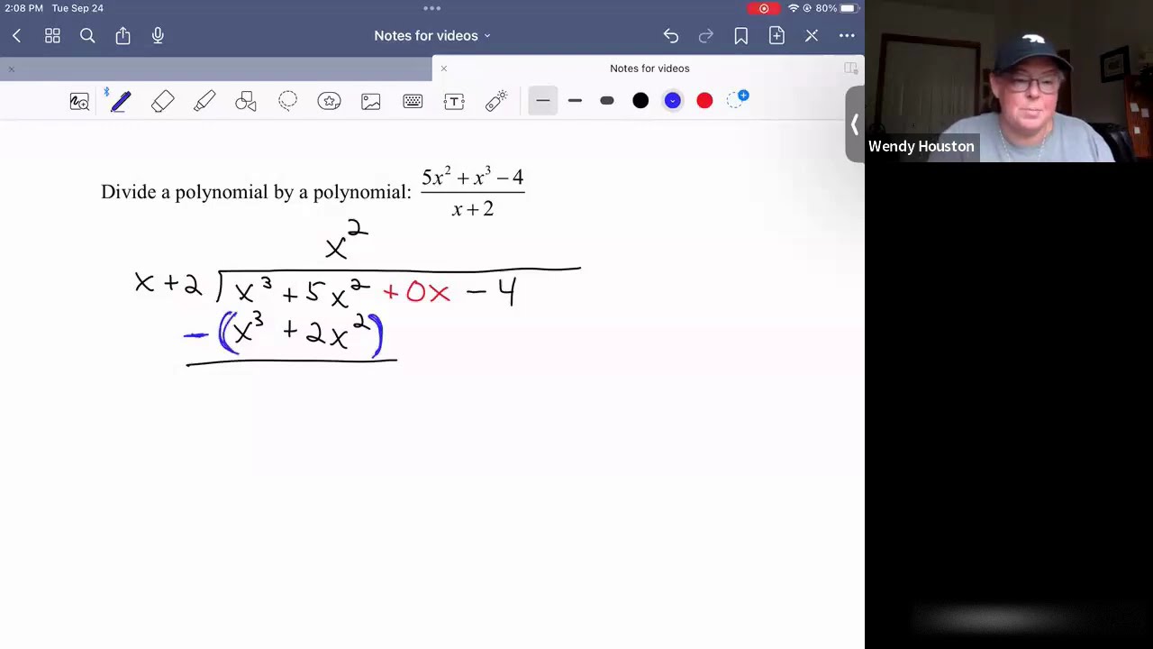 Divide a polynomial by a polynomial