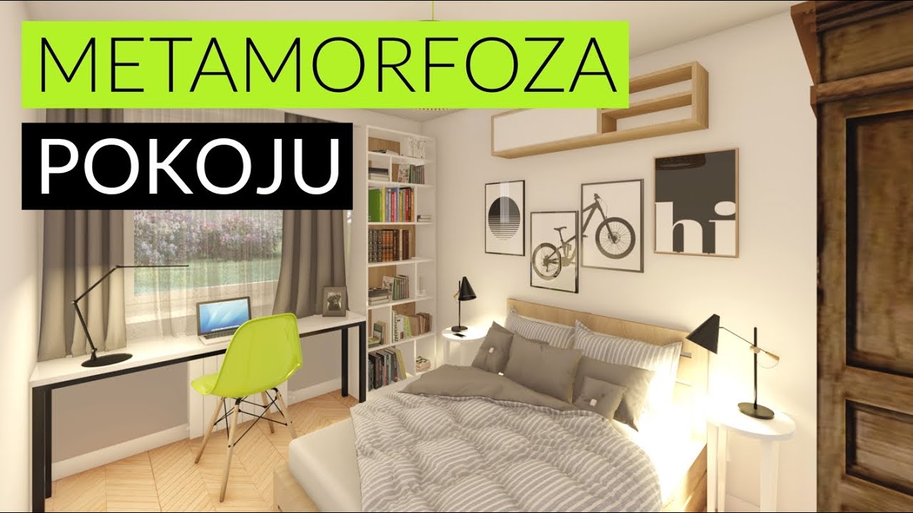 Ekstremalna metamorfoza małej sypialni. Projekt koncepcyjny pokoju.