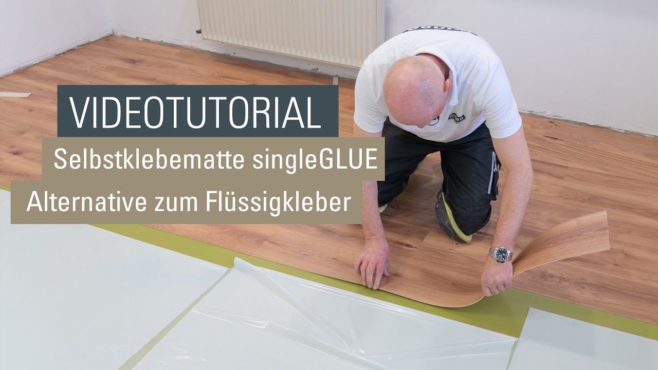 Selbstklebematte singeGLUE die Alternative zur festen Verklebung von Klebeplanken Vinyl / Bioboden