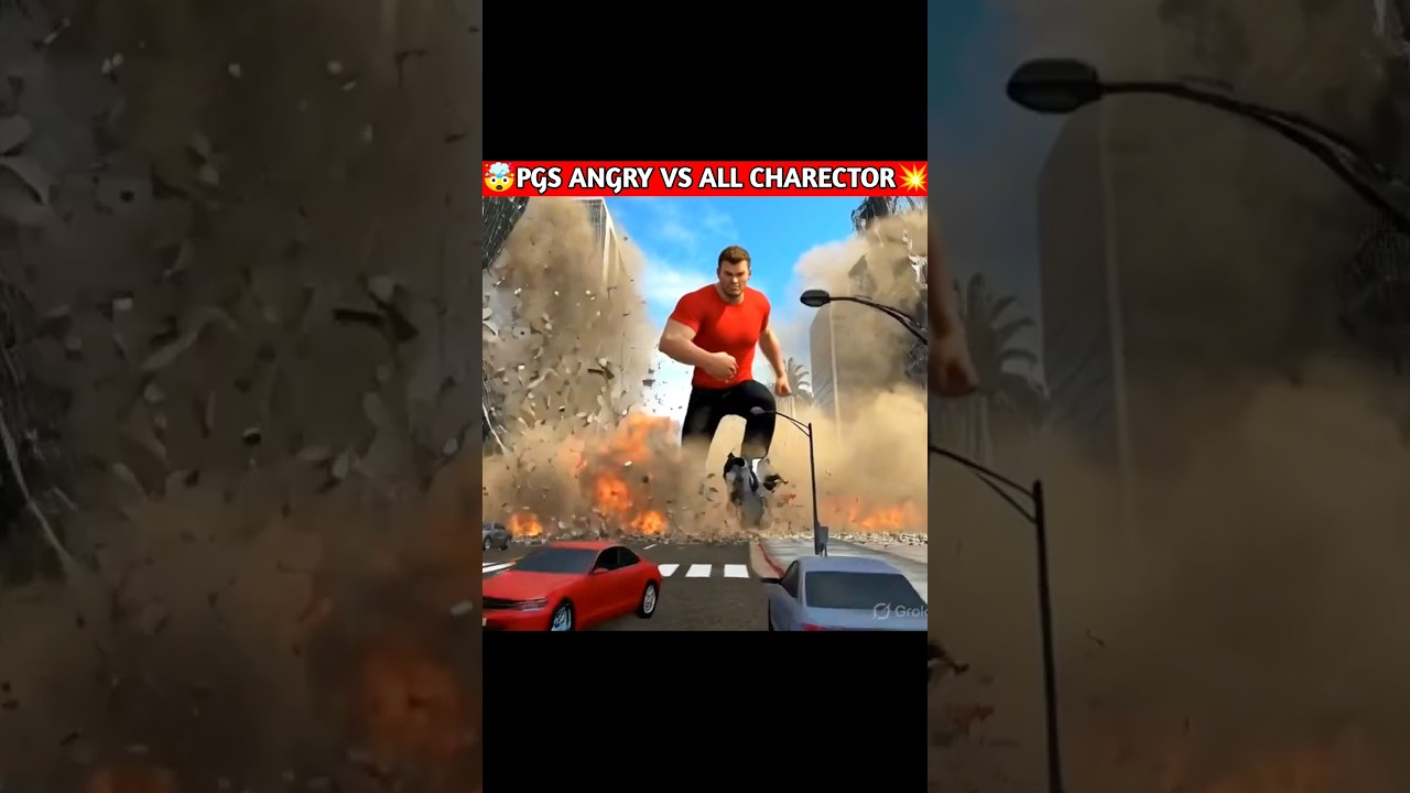 Pgs Angery 😱 Vs All Characters 💥 || in Indian Bike Driving 3d #indianbikedriving3d​ #shorts​