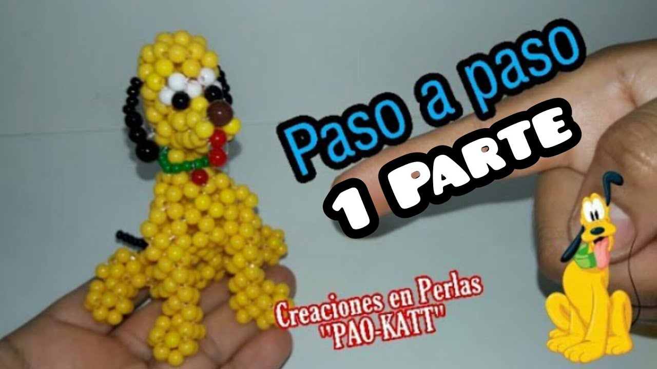 Pluto(cachorro) con cuentas o perlas. 1 PARTE