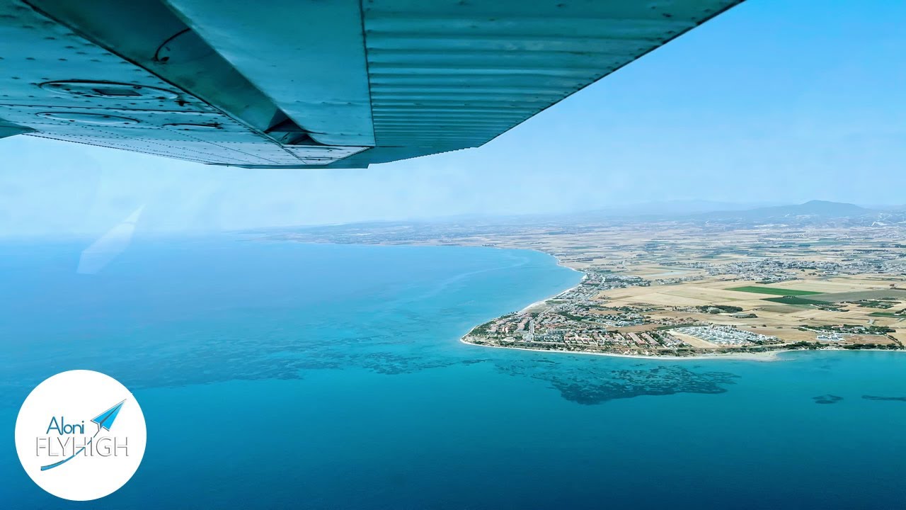 Cessna 172 Cockpit Flight Haifa-Larnaca | Full ATC audio | Cockpit View from Takeoff to Landing!