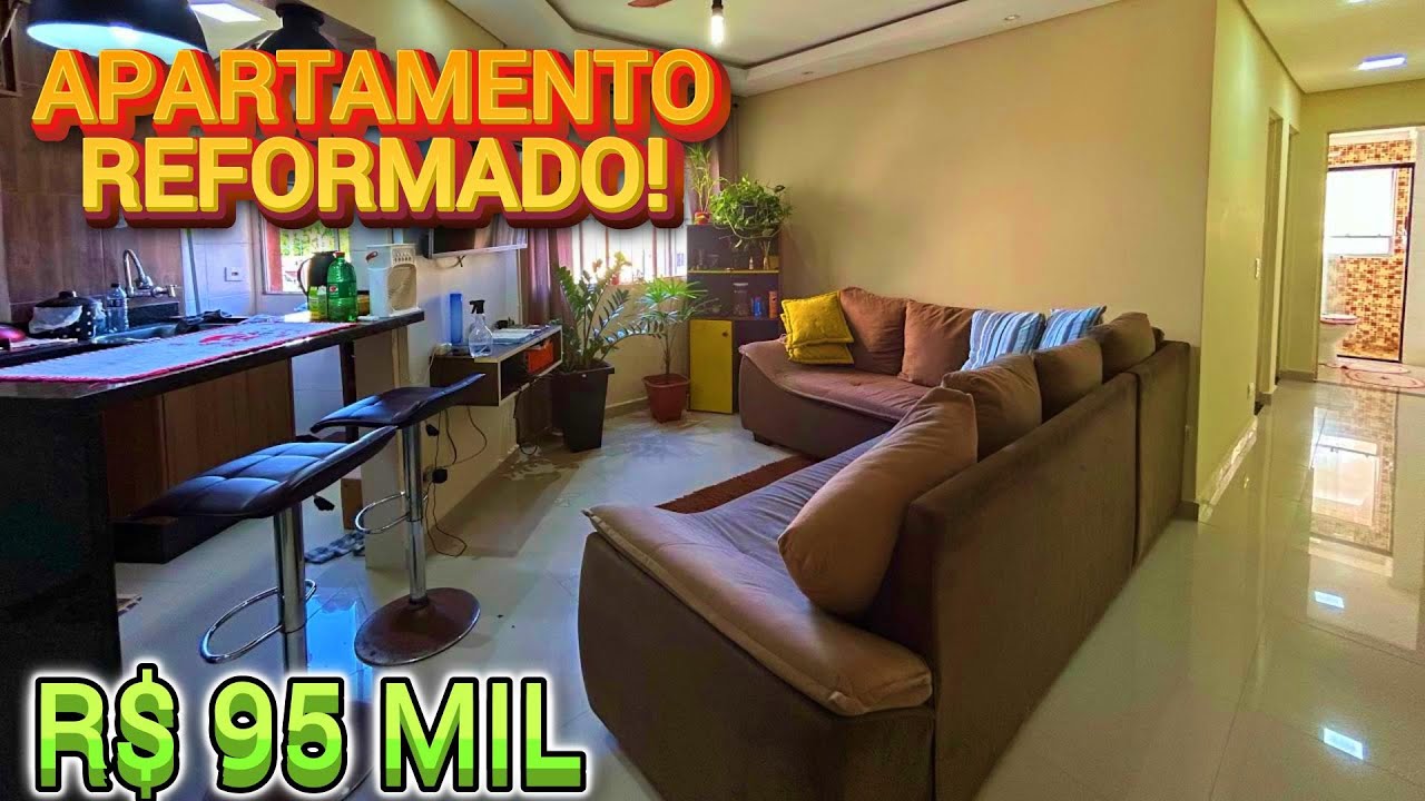 Apartamento todo reformado na praia  com mobília completo por R$ 95 mil