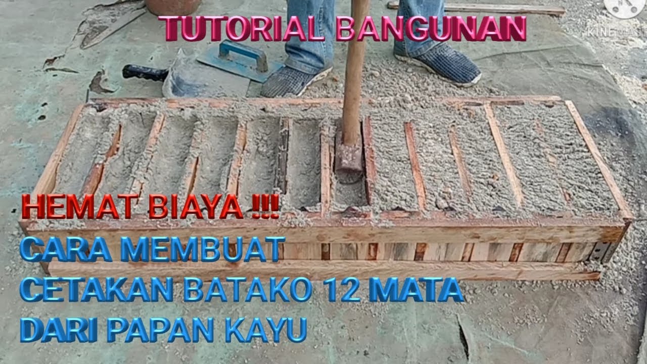 TUTORIAL BANGUNAN//CARA MEMBUAT CETAKAN BATAKO 12 MATA DARI PAPAN KAYU