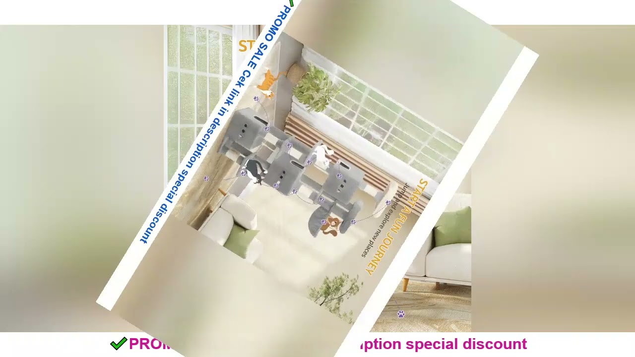 193 cm Cat Tree, Large Cat Tower for Indoor Cats, Cats House Furniture with 2 Platforms, 3 Condos, 7